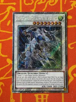 YUGIOH CRYSTAL WING SYNCHRO DRAGON PLATINUM SECRET RARE NM RA02-EN029 - Image 1