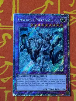YUGIOH INVOKED MECHABA PLATINUM SECRET RARE 1ST EDITION NM RA04-EN279 - Image 1