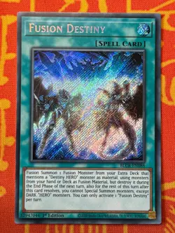 YUGIOH FUSION DESTINY SECRET RARE 1ST EDITION NM BLCR-EN088 - Image 1