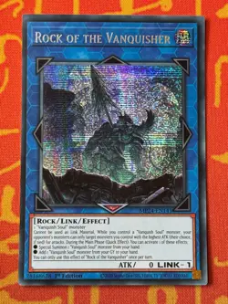 YUGIOH ROCK OF THE VANQUISHER PRISMATIC SECRET RARE 1ST NM MP24-EN141 - Image 1