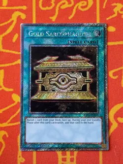 YUGIOH GOLD SARCOPHAGUS PLATINUM SECRET RARE NM RA02-EN052 - Image 1