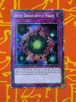 YUGIOH DECK DEVASTATION VIRUS PLATINUM SECRET RARE 1ST NM RA03-EN150 - Image 1
