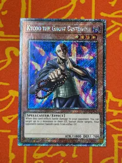 YUGIOH KYCOO THE GHOST DESTROYER PLATINUM SECRET RARE 1ST NM RA03-EN110 - Image 1