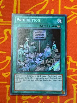 YUGIOH PROHIBITION SECRET RARE 1ST EDITION EXCELLENT LCYW-EN267 - Image 1
