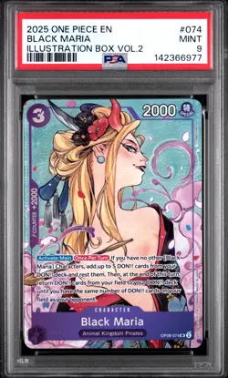 2025 One Piece Promos #074 Black Maria PSA9 - Image 1