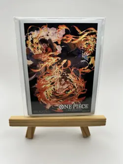 ONE PIECE Card Game Official Limited Card Sleeves Ace Sabo Luffy 10pcs. - Image 1