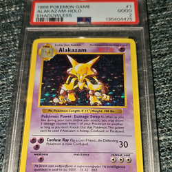 Pokemon 1999 Alakazam Base Set Shadowless 1/102 Holo Rare PSA 2 English TCG Card - Image 1