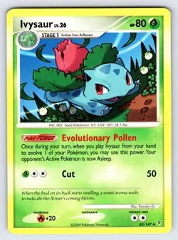 Ivysaur 62/147 2009 Supreme Victors Set Pokemon Card TCG Non Holo Uncommon VLP - Image 1