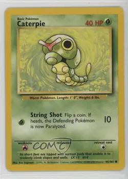 Caterpie 1999-2000 Printing Pokemon Base Set #45 1999 - Image 1
