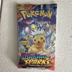 Pokemon Scarlet & Violet Surging Sparks Booster Pack 10 Cards Pikachu - Image 1