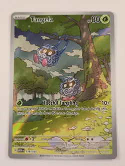 Pokemon TCG Tangela Illustration Rare Scarlet & Violet 151 Holo Card 178/165 LP - Image 1
