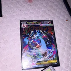Mega Charizard X EX Full Art Promo Holo Pokemon Card 023 Me: Mega Evolution - Image 1