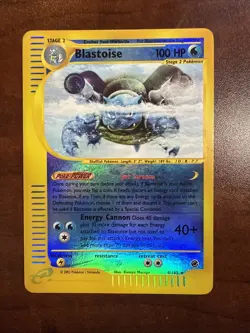 Pokemon Blastoise Expedition Base Set Holo Rare 004/165 100 HP 2002 English Card - Image 1