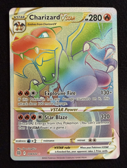 Charizard VSTAR Rainbow Secret Rare 174/172 Brilliant Stars Pokemon Card NM - Image 1