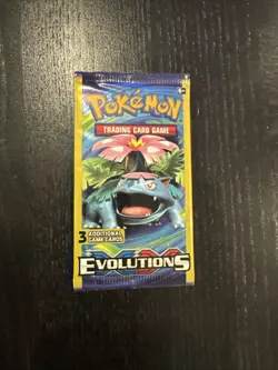 POKEMON XY EVOLUTIONS 3-CARD MINI BOOSTER PACK VENUSAUR PACK ART NEW/SEALED QTY - Image 1