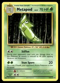 Metapod 4/108 Pokemon Card Evolutions Uncommon 70 HP Lightly Played G24 - Image 1