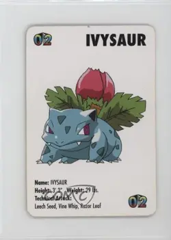Ivysaur Pokemon KFC Mini Cards #02 1998 - Image 1