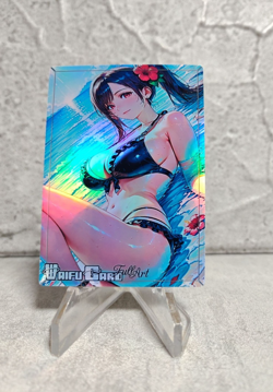 Tifa Lockhart Trading Card Waifu Goddess Story Anime Girl holo Karte Manga Full - Image 1