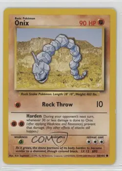 Onix 1999-2000 Printing Pokemon Base Set #56 1999 - Image 1