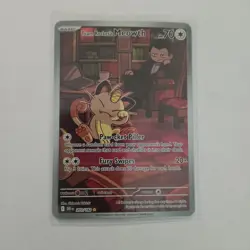 The Pokemon Company Team Rocket's Meowth 203/182 SV10 IR Holo Full Art EN 2025 - Image 2
