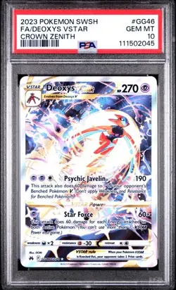 DEOXYS VSTAR Crown Zenith Holo #GG46 PSA 10 Pokemon [Nostalgium] - Image 1