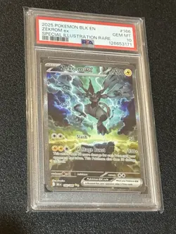 PSA 10 GEM 2025 ZEKROM ex SIR Pokemon ZEKROM Blk Special Illustration Rare #166 - Image 4