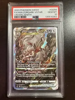 PSA 10 GEM MINT Pokemon Hisuian Zoroark VSTAR Crown Zenith VSTAR GG56/GG70 - Image 1