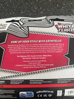 Pokemon White Flare SV10.5 3-Pack Tech Sticker Collection NEW Sealed - Image 3