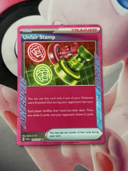 Unfair Stamp 165/167 ACE SPEC Rare Twilight Masquerade Pokemon NM - Image 1