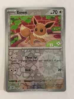 Pokemon TCG Obsidian Flames Reverse Holographic Eevee 166/197 Near Mint - Image 1