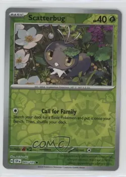 Scatterbug Reverse Foil Pokemon SV08: Surging Sparks #005 - Image 1