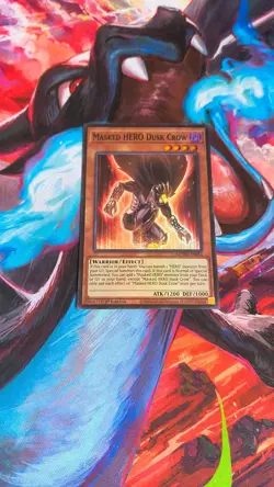 Yu-Gi-Oh Maze Of Muertos Masked HERO Dusk Crow Super Rare MZMU-EN014 NM!!! - Image 1