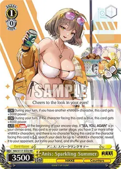 NIKKE Weiss Schwarz Anis: Sparkling Summer NIK/S117-E002 RR Double Rare - Image 1