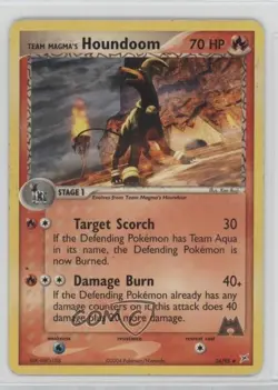 Team Magma's Houndoom Pokemon EX Magma vs Aqua #34 2004 - Image 1