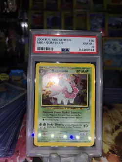 Pokemon TCG Meganium Neo Genesis Holo Unlimited Rare Card 10/111 2000 - Image 1