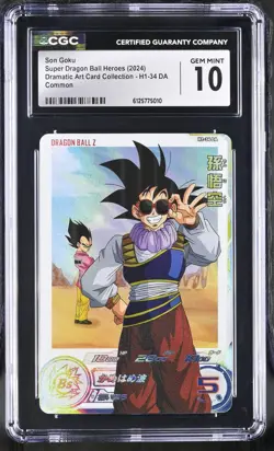 CGC 10 Son Goku H1-34 DA Super Dragon Ball Heroes Card TCG 010 - Image 1