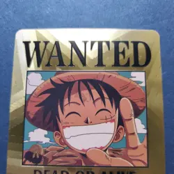 One Piece Wanted Poster Gold Fan Art Card Collectible - Monkey D Luffy - - Image 5