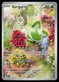 Sprigatito 196/193 Holo Illustration Rare Paldea Evolved Pokemon Card - Image 1
