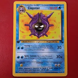 Cloyster 32/62 Fossil Regular First Edition Pokemon Card Lp - Image 1