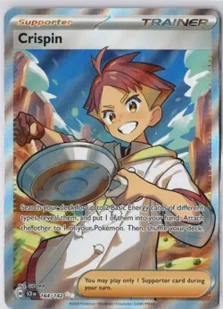 Crispin 164/142 SCR Stellar Crown Full Art Trainer Holo Pokemon Card NM - Image 1