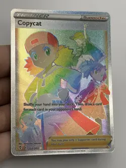 Pokemon Cards Copycat 222/203 Evolving Skies Rare Rainbow NM (a1) - Image 3