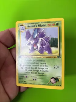 Giovanni’s Nidorino 45/132 1st Edition Gym Challenge Pokemon Card LP+ - Image 3