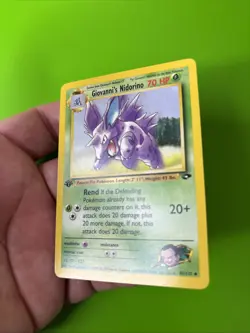 Giovanni’s Nidorino 45/132 1st Edition Gym Challenge Pokemon Card LP+ - Image 4
