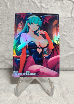 Morrigan Aensland Trading Card Waifu Goddess Story Anime Girl holo Karte Manga - Image 1