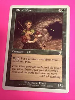 NM Elvish Piper 7th Edition Mtg Magic the Gathering - Image 1