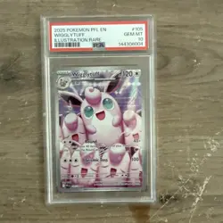 2025 POKEMON PFL EN-PHANTASMAL FLAMES ILLUSTRATION RARE #105 WIGGLYTUFF PSA 10 - Image 1