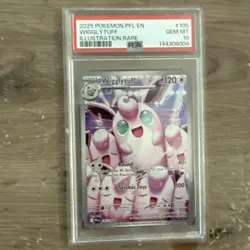 2025 POKEMON PFL EN-PHANTASMAL FLAMES ILLUSTRATION RARE #105 WIGGLYTUFF PSA 10 - Image 3