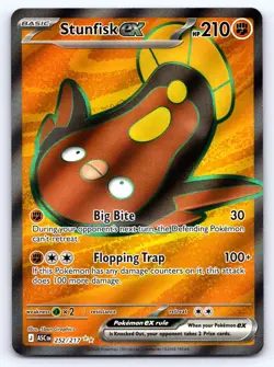 Stunfisk ex 252/217 Ultra Rare ME: Ascended Heroes Pokemon Near Mint - Image 1
