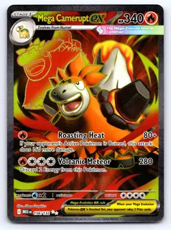 Mega Camerupt ex 156/132 Ultra Rare Mega Evolution Pokemon Near Mint - Image 1