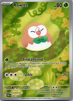 Pokemon Mega Evolution: Perfect Order Rowlet 90/88 Illustration Rare - Image 1